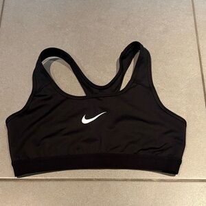 Nike Black Sports Bra with White Logo